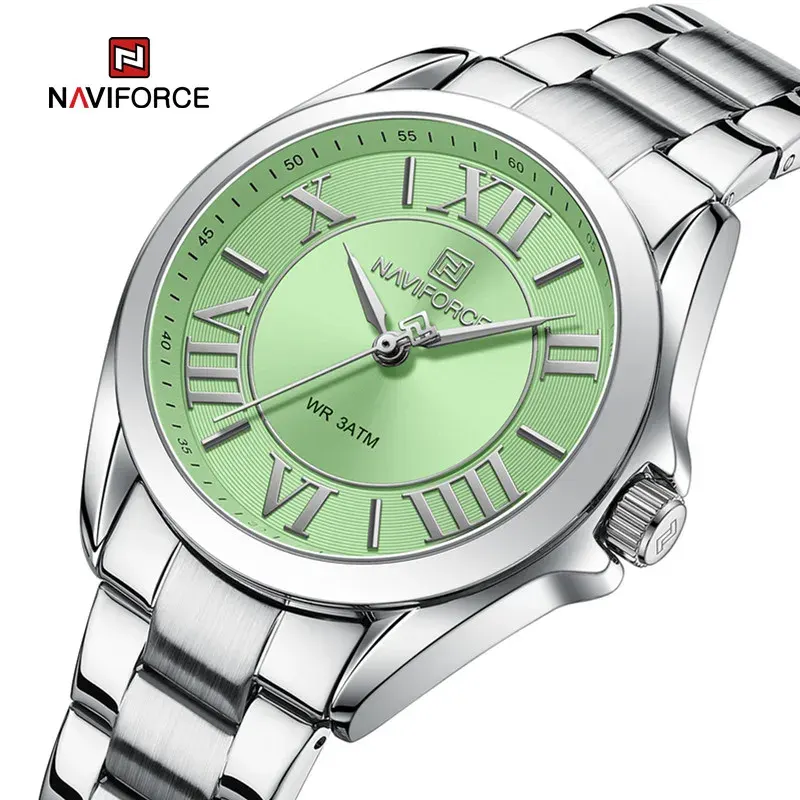 Naviforce NF5037 Fashion Light Green Dial Ladies Watch